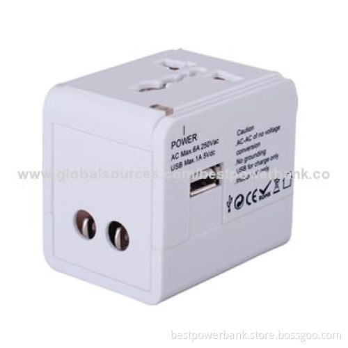 Colorful 2 usb port dual usb multinational travel charger with four plugs